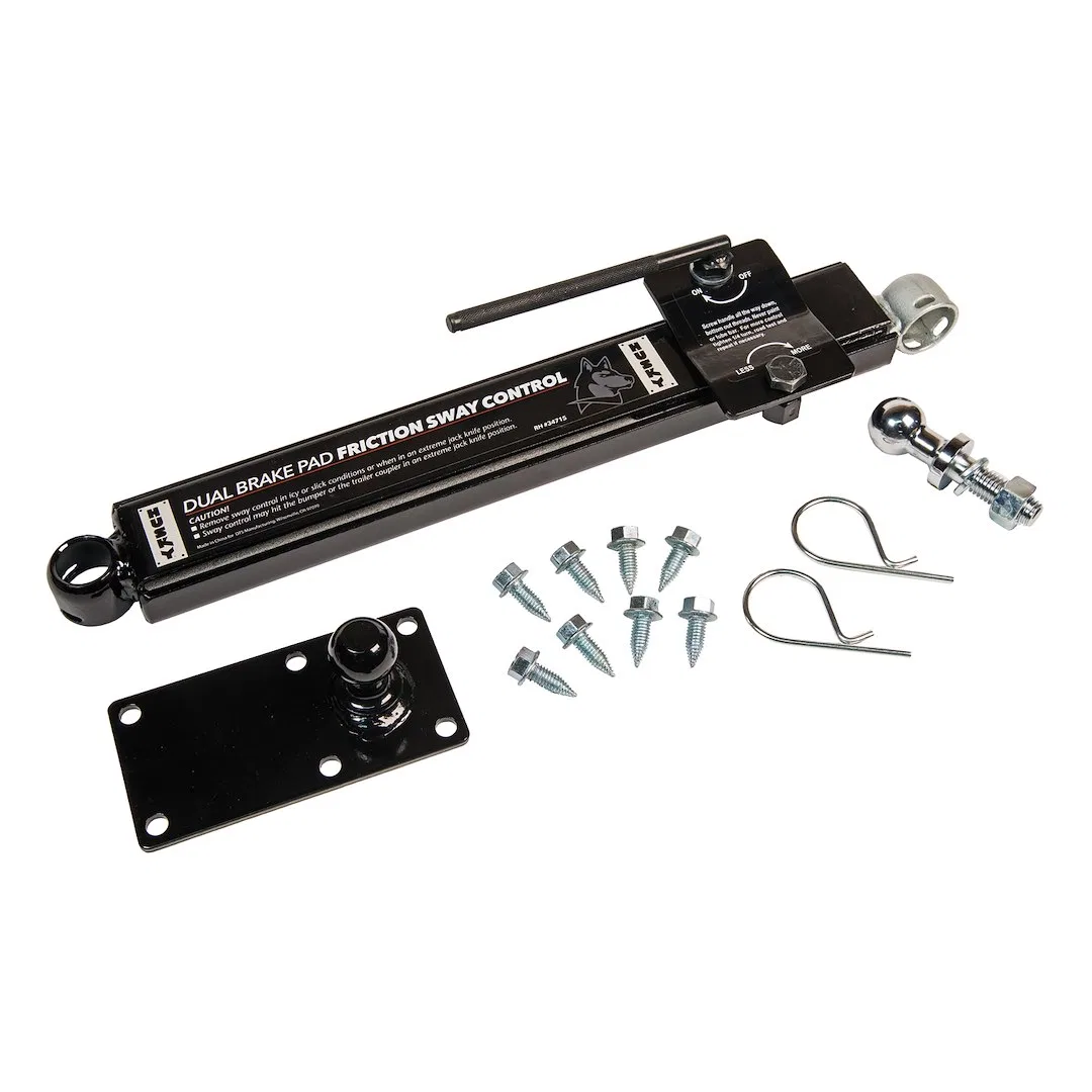 34715 – HUSKY TOWING Weight Distribution Hitch Sway Control Kit, Right Hand Includes Side Bar/ handle/ Tongue Ball Pl...